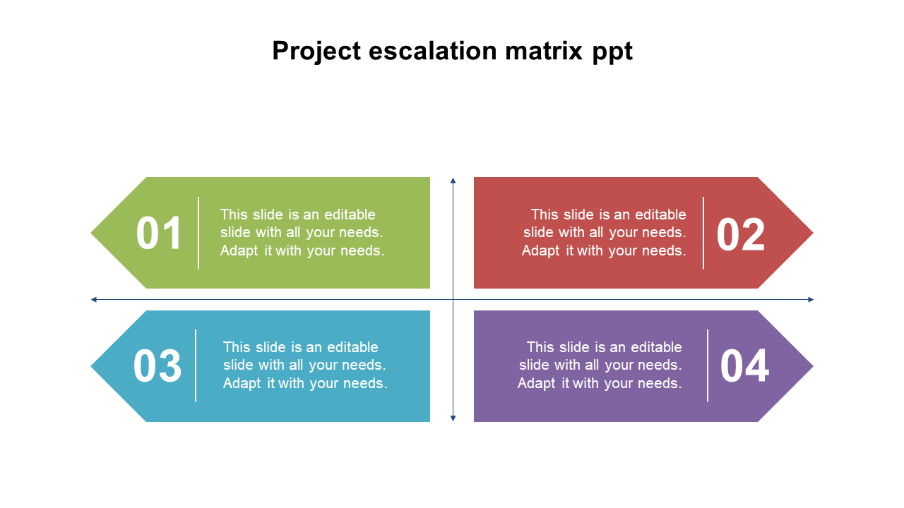 Effective Project Escalation Matrix PPT In Multicolor